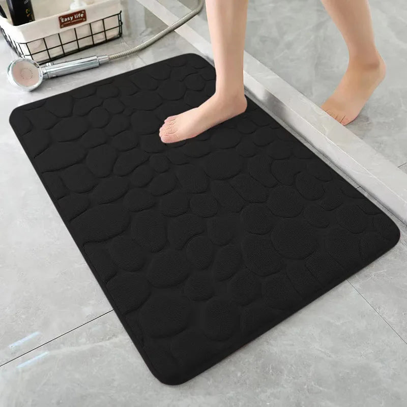 Matte Rutschfeste Teppiche Kopfsteinpflaster Geprägte Bad Bad In Waschbecken Badewanne Seite Boden Memory Foam Dusche Zimmer Fußmatte