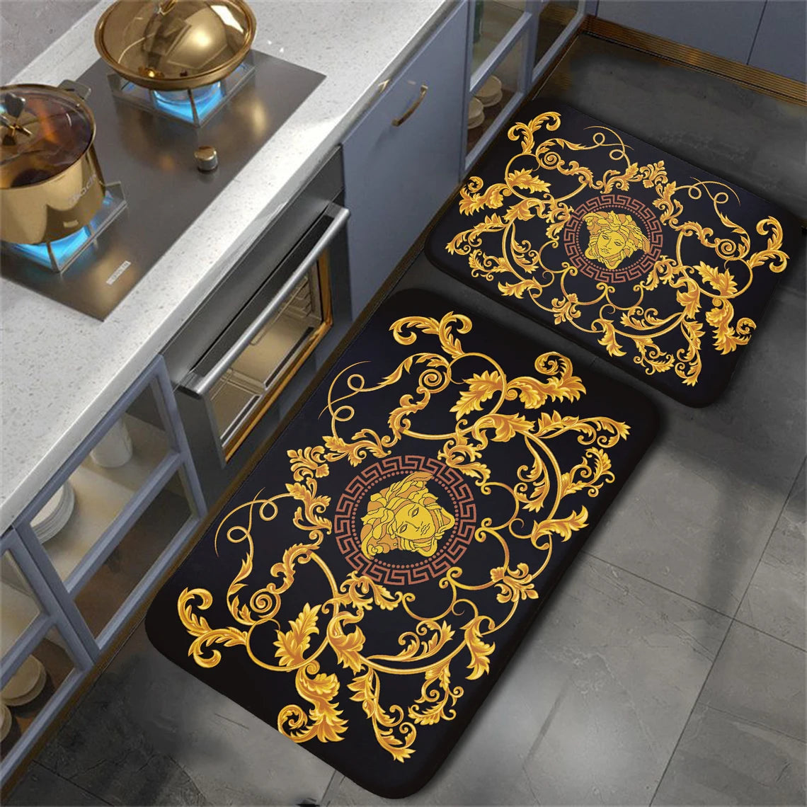 Medusa Tür Matte Luxus Marke Weiche Bad Teppich Bad Matte Küche Teppich Schlafzimmer Nachttisch Boden Matte Flanell Zimmer Eingang Türmatte